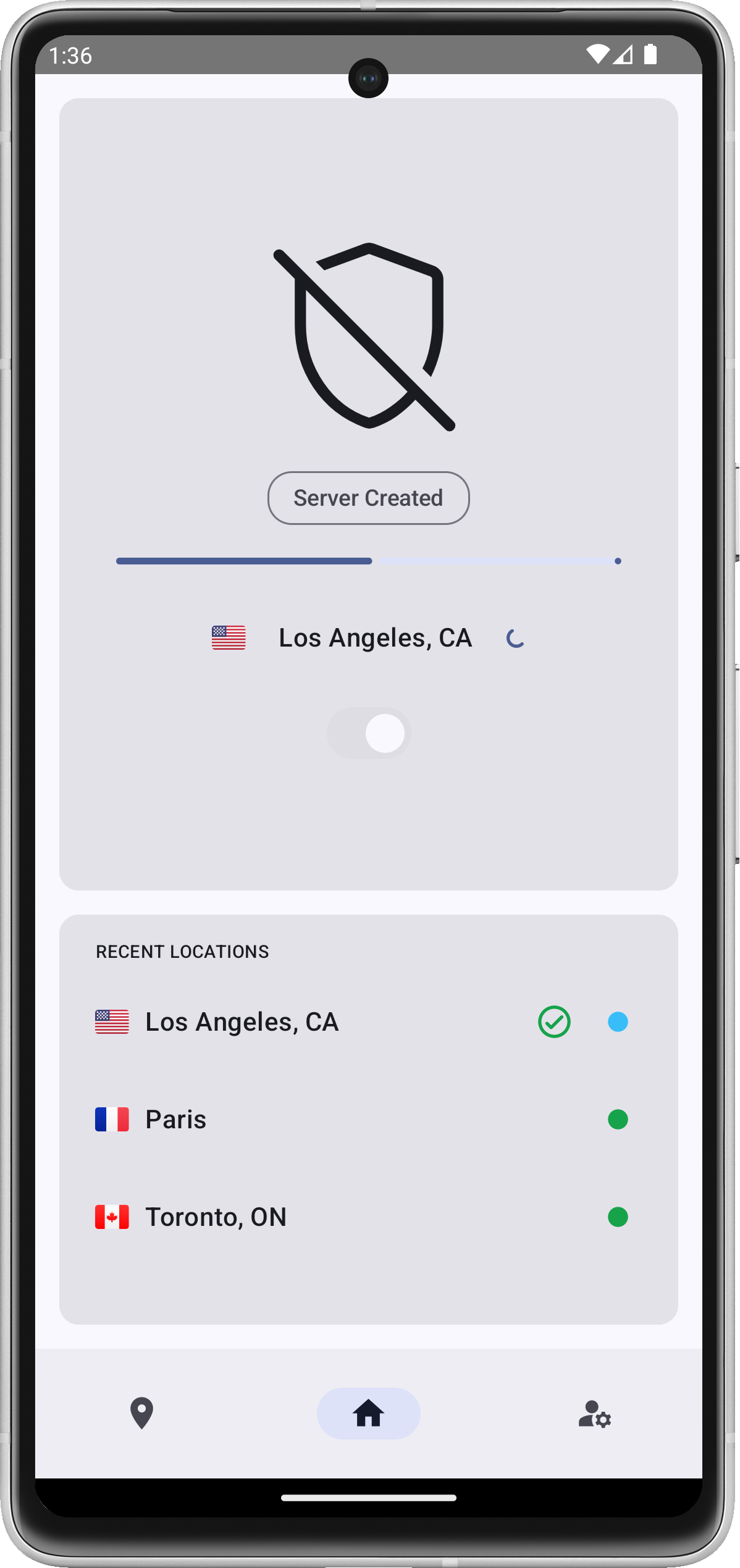 Los Angeles VPN on Android