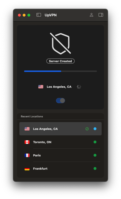 Los Angeles VPN on macOS